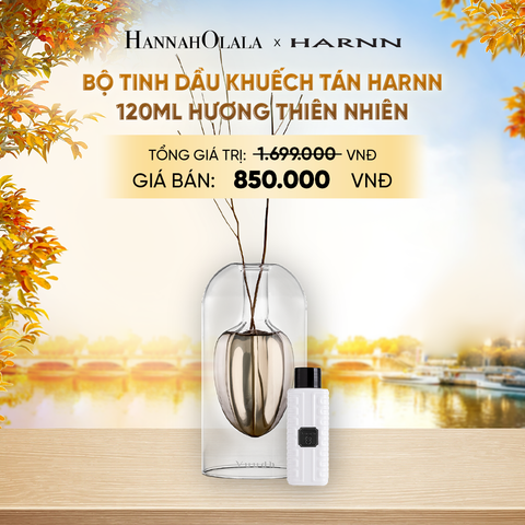  [SALE CẬN DATE] BỘ TINH DẦU KHUẾCH TÁN HARNN 120ML HƯƠNG THIÊN NHIÊN - NÂNG TẦM KHÔNG GIAN SỐNG - E224 