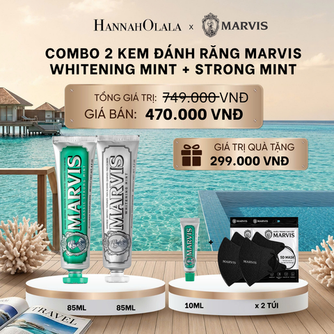  COMBO 2 KEM ĐÁNH RĂNG MARVIS 75ML/85ML - LÀM SẠCH RĂNG, GIỮ HƠI THỞ THƠM MÁT_ D623 