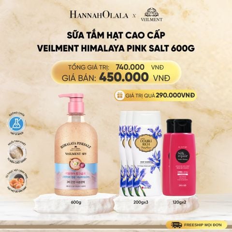  SỮA TẮM HẠT VEILMENT NATURAL SPA HIMALAYA PINK SALT 600G - DEAL 6 