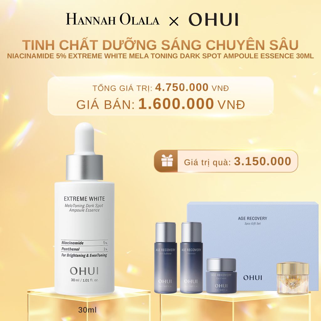  C624_DEAL 45: TINH CHẤT DƯỠNG SÁNG CHUYÊN SÂU NIACINAMIDE 5%EXTREME WHITE MELA TONING DARK SPOT AMPOULE ESSENCE 30ML 