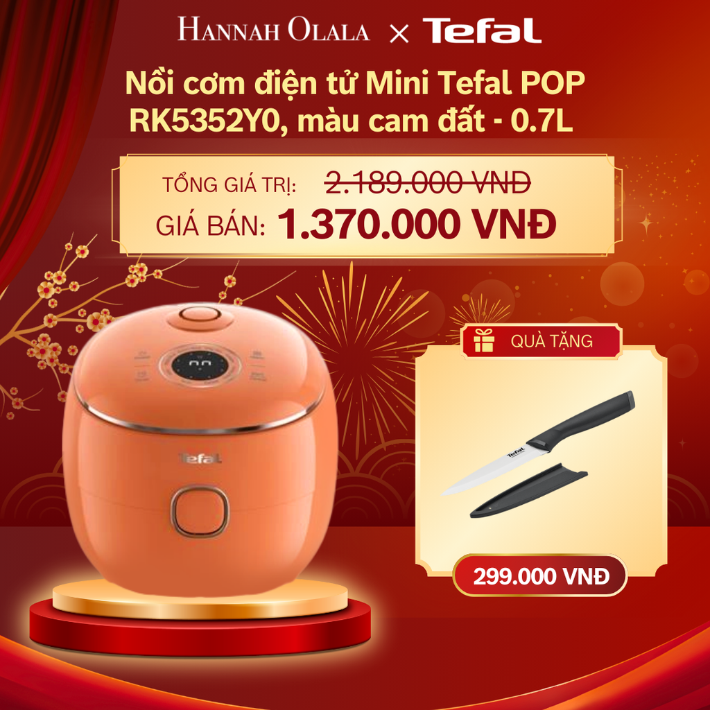 E41:_DEAL 22: NỒI CƠM ĐIỆN TỬ MINI TEFAL POP RK5352Y0, 0.7L 
