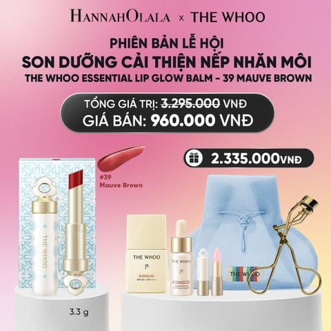  PHIÊN BẢN LỄ HỘI - BỘ SON DƯỠNG CẢI THIỆN NẾP NHĂN MÔI THE WHOO ESSENTIAL LIP GLOW BALM - 39 MAUVE BROWN_A172 