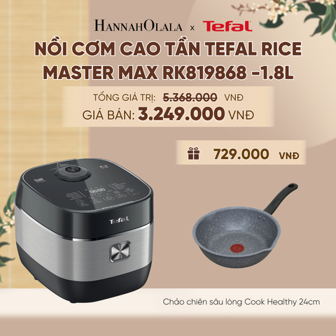  NỒI CƠM CAO TẦN TEFAL RICE MASTER MAX RK819868 -1.8L - A650 