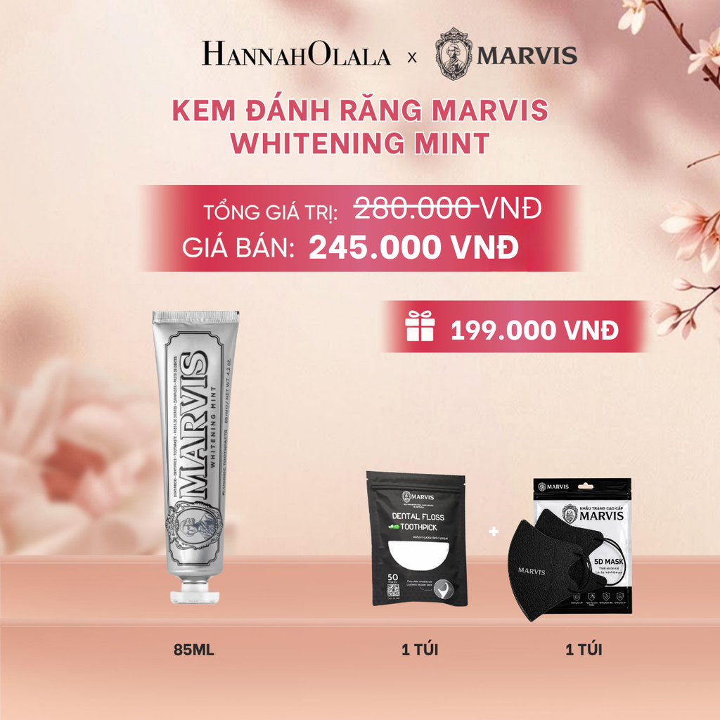  KEM ĐÁNH RĂNG MARVIS TUÝP FULLSIZE 75/85ML TRẮNG RĂNG THƠM MIỆNG - A291 