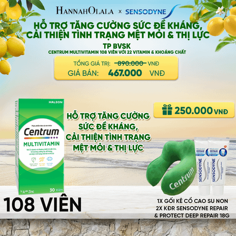  MỚI - TP BVSK CENTRUM MULTIVITAMIN 108 VIÊN VỚI 22 VITAMIN & KHOÁNG CHẤT HỖ TRỢ TĂNG CƯỜNG SỨC ĐỀ KHÁNG, CẢI THIỆN TÌNH TRẠNG MỆT MỎI & THỊ LỰC - A1957 