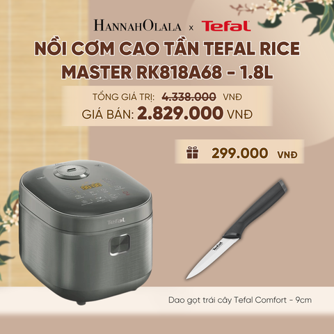  NỒI CƠM CAO TẦN TEFAL RICE MASTER RK818A68 - 1.8L - A651 