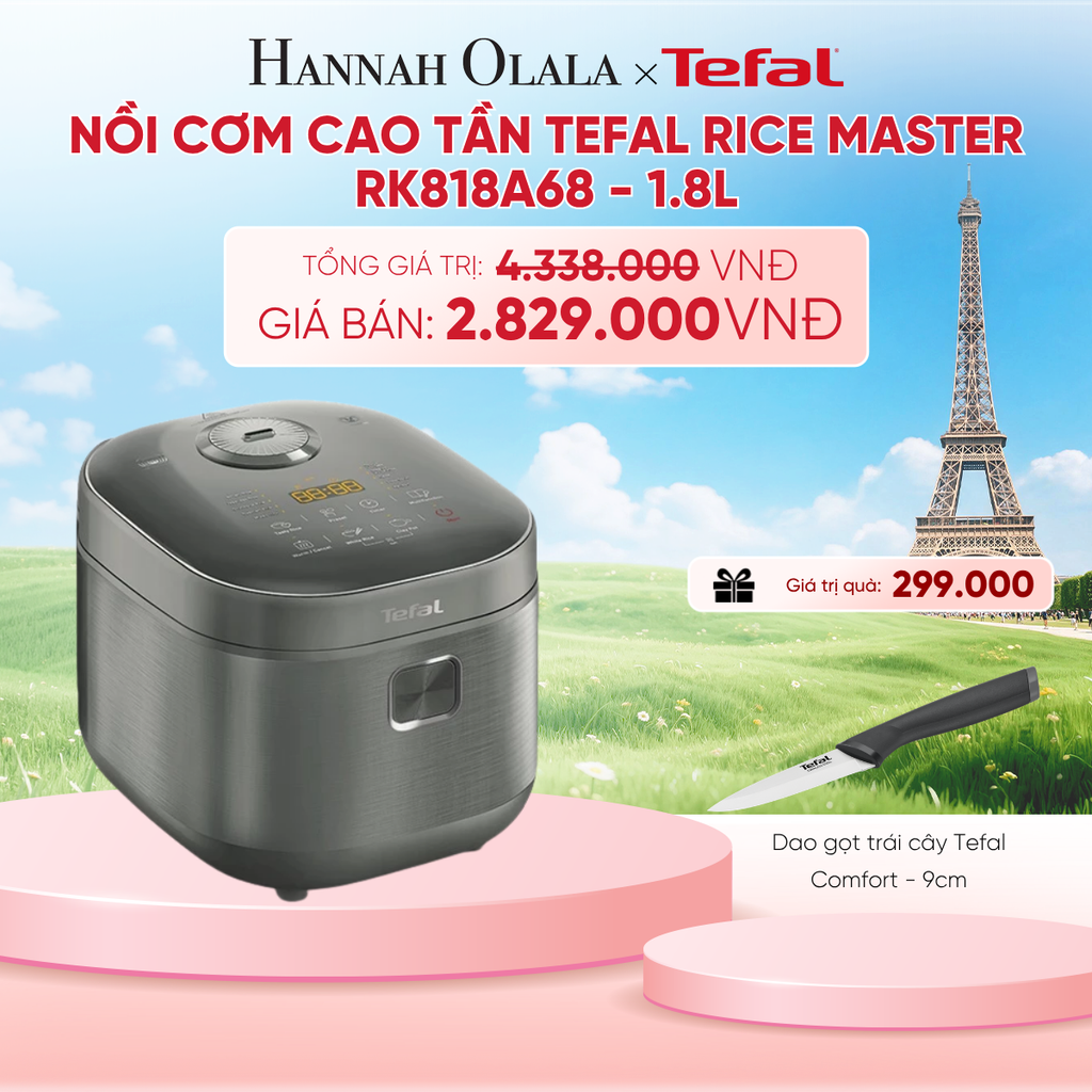  NỒI CƠM CAO TẦN TEFAL RICE MASTER RK818A68 - 1.8L - B282 