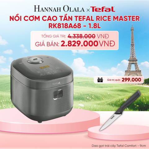  NỒI CƠM CAO TẦN TEFAL RICE MASTER RK818A68 - 1.8L - B282 