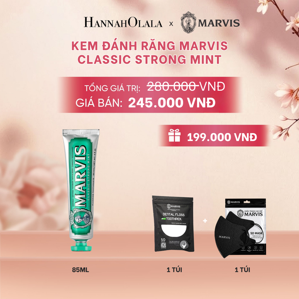  KEM ĐÁNH RĂNG MARVIS TUÝP FULLSIZE 75/85ML TRẮNG RĂNG THƠM MIỆNG - A291 