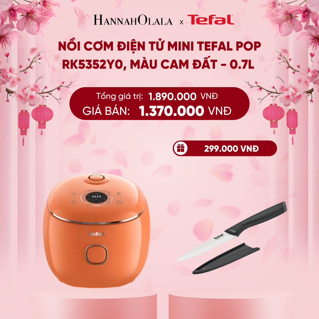  DEAL 21: NỒI CƠM ĐIỆN TỬ MINI TEFAL POP RK5352Y0, 0.7L 