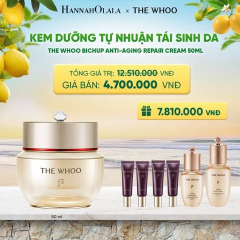  KEM DƯỠNG TỰ NHUẬN TÁI SINH DA THE WHOO BICHUP ANTI-AGING REPAIR CREAM 50ML - A36 