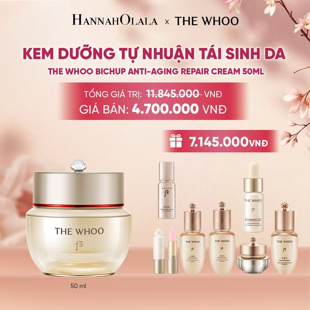 KEM DƯỠNG TỰ NHUẬN TÁI SINH DA THE WHOO BICHUP ANTI-AGING REPAIR CREAM 50ML - A410 
