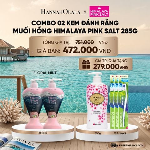  COMBO 02 KEM ĐÁNH RĂNG FLORALMINT HIMALAY PINK SALT 285G _ DEAL 24_ D1814 