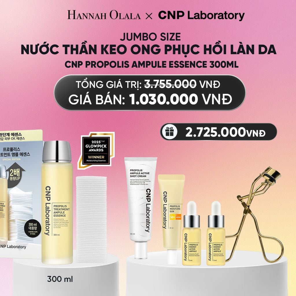  JUMBO SIZE - BỘ NƯỚC THẦN KEO ONG PHỤC HỒI LÀN DA CNP PROPOLIS TREATMENT AMPULE ESSENCE 300ML_A1882 