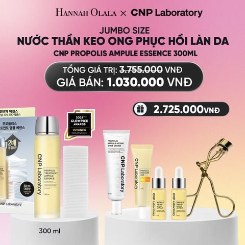  JUMBO SIZE - BỘ NƯỚC THẦN KEO ONG PHỤC HỒI LÀN DA CNP PROPOLIS TREATMENT AMPULE ESSENCE 300ML_A1882 