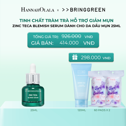  TINH CHẤT TRÀM TRÀ BRING GREEN ZINC TECA BLEMISH SERUM DÀNH CHO DA DẦU MỤN 25ML 