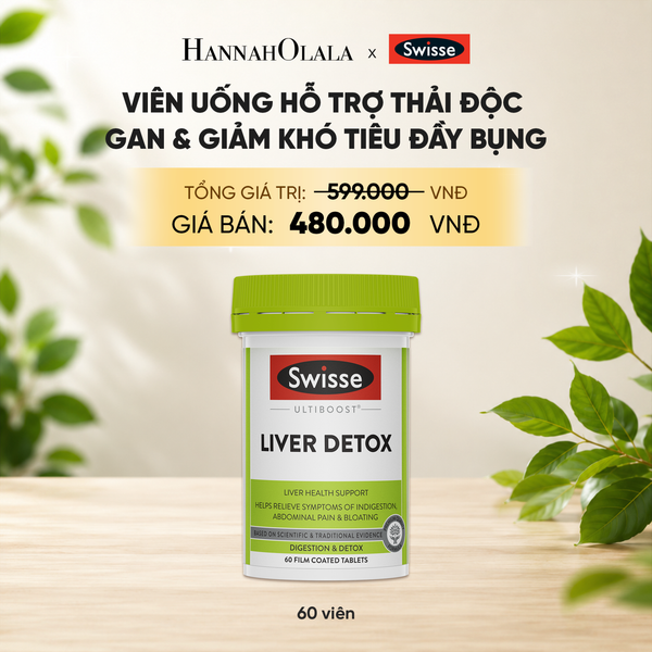  VIÊN UỐNG HỖ TRỢ THẢI ĐỘC GAN & GIẢM KHÓ TIÊU ĐẦY BỤNG SWISSE ULTIBOOST LIVER DETOX (60 VIÊN) _ DEAL 3 