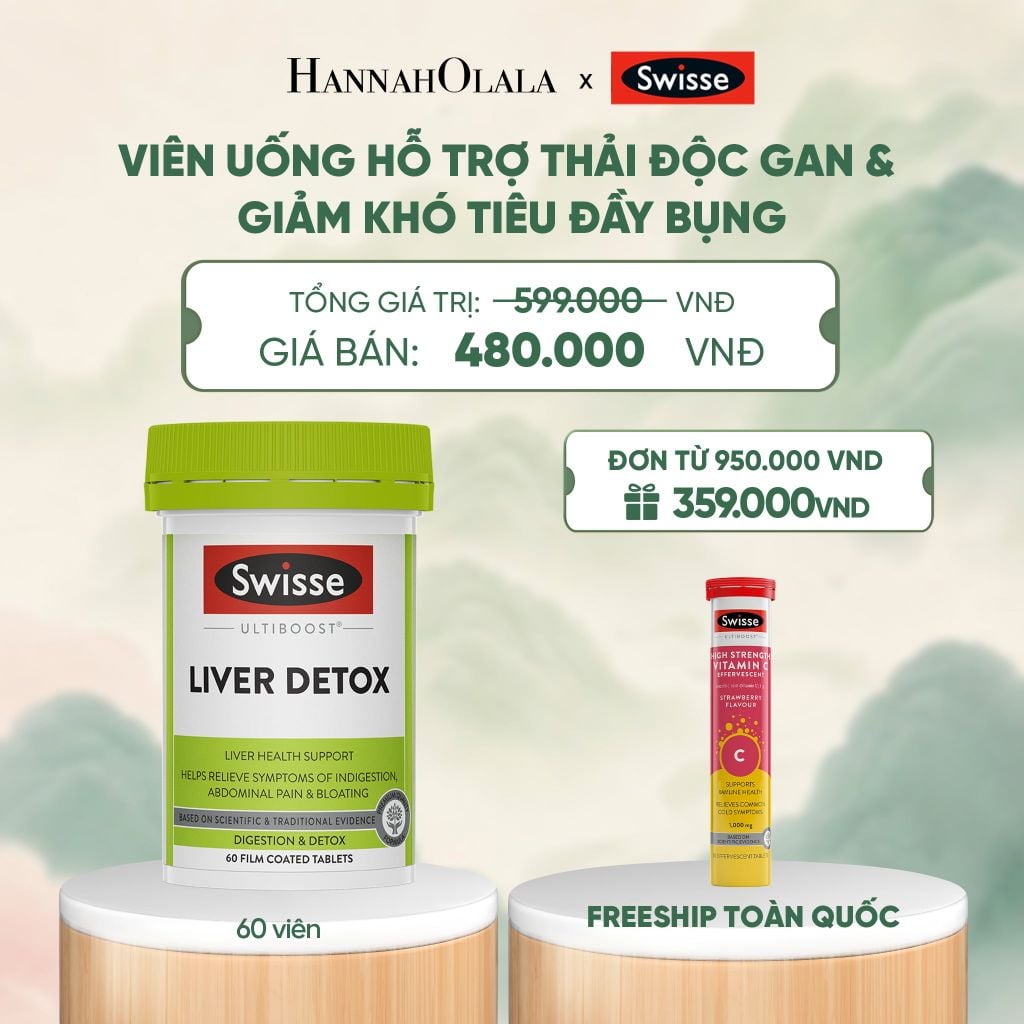  VIÊN UỐNG HỖ TRỢ THẢI ĐỘC GAN & GIẢM KHÓ TIÊU ĐẦY BỤNG SWISSE ULTIBOOST LIVER DETOX (60 VIÊN) - A1082 