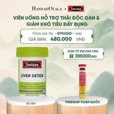  VIÊN UỐNG HỖ TRỢ THẢI ĐỘC GAN & GIẢM KHÓ TIÊU ĐẦY BỤNG SWISSE ULTIBOOST LIVER DETOX (60 VIÊN) - A1082 