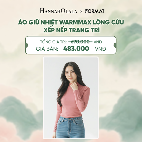  NỮ/ÁO GIỮ NHIỆT WARMMAX LÔNG CỪU XẾP NẾP TRANG TRÍ FORMAT - 10004258 - DEAL 5 - A893 