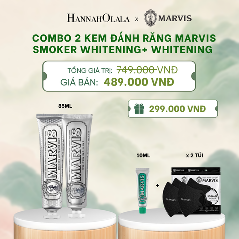  COMBO 2 KEM ĐÁNH RĂNG MARVIS 75ML/85ML - LÀM SẠCH RĂNG, GIỮ HƠI THỞ THƠM MÁT - DEAL 2 - A984 
