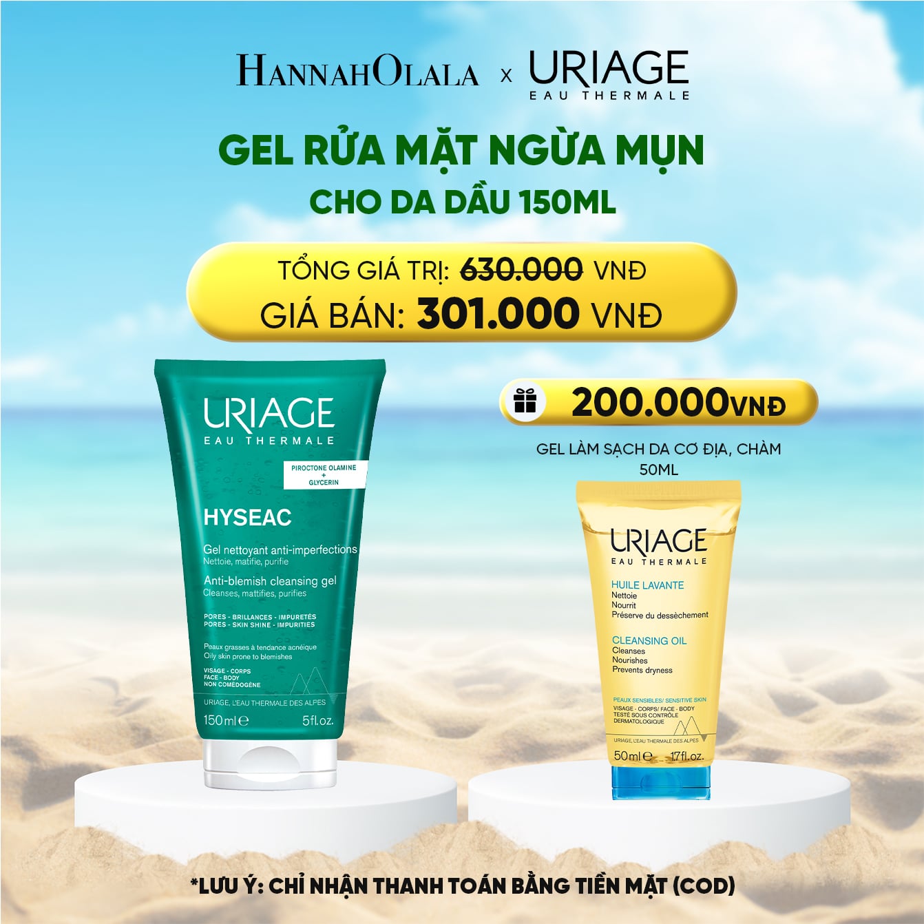 GEL RỬA MẶT URIAGE HYSÉAC GEL NETTOYANT ANTI-IMPERFECTIONS 150ml