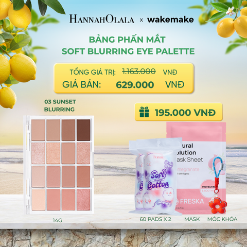  WAKEMAKE BẢNG PHẤN MẮT SOFT BLURRING EYE PALETTE 14G - A449 