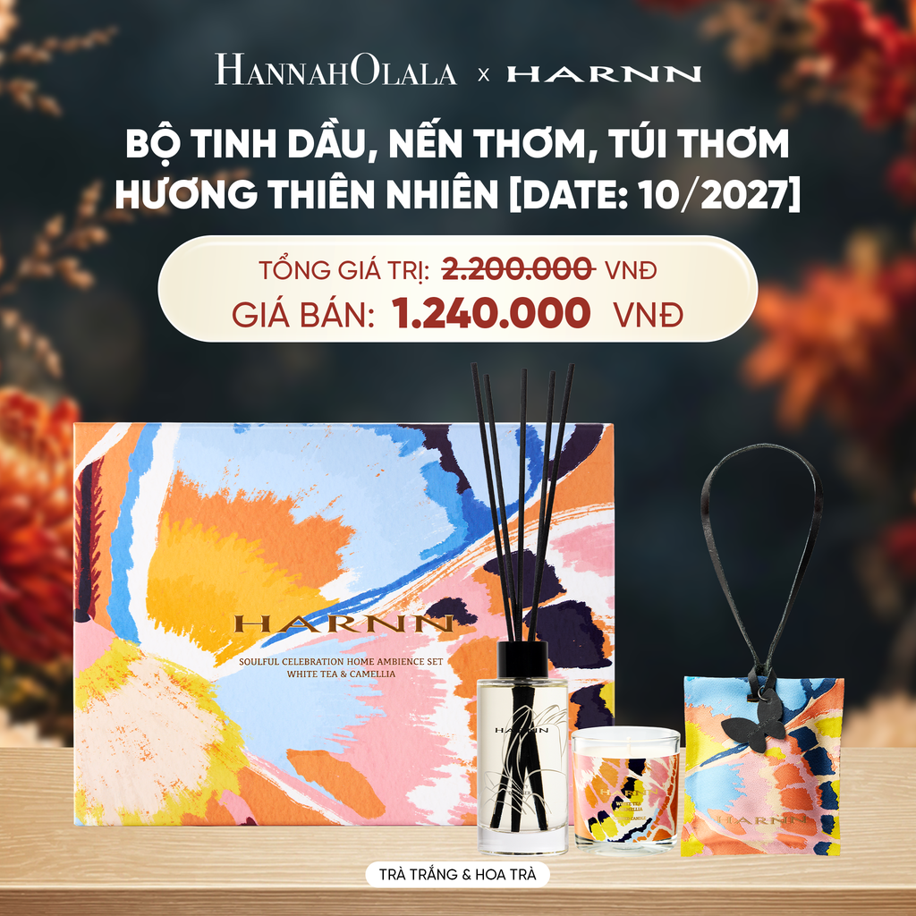  BỘ TINH DẦU, NẾN THƠM, TÚI THƠM (80ML, 100ML, 30G) HƯƠNG THIÊN NHIÊN [DATE: 10/2027] -  A5411 