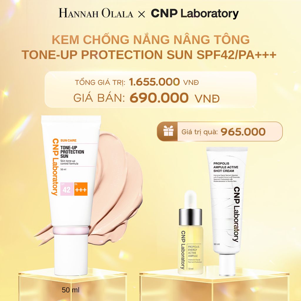  DEAL 48: KEM CHỐNG NẮNG NÂNG TÔNG CNP LABORATORY TONE-UP PROTECTION SUN SPF42/PA+++ 50ML 
