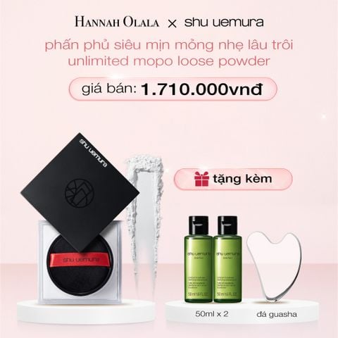 E299_DEAL 8: PHẤN PHỦ DẠNG BỘT MỎNG NHẸ CỐ ĐỊNH LỚP NỀN SHU UEMURA UNLIMITED MOPO FIXING LOOSE POWDER 15G 