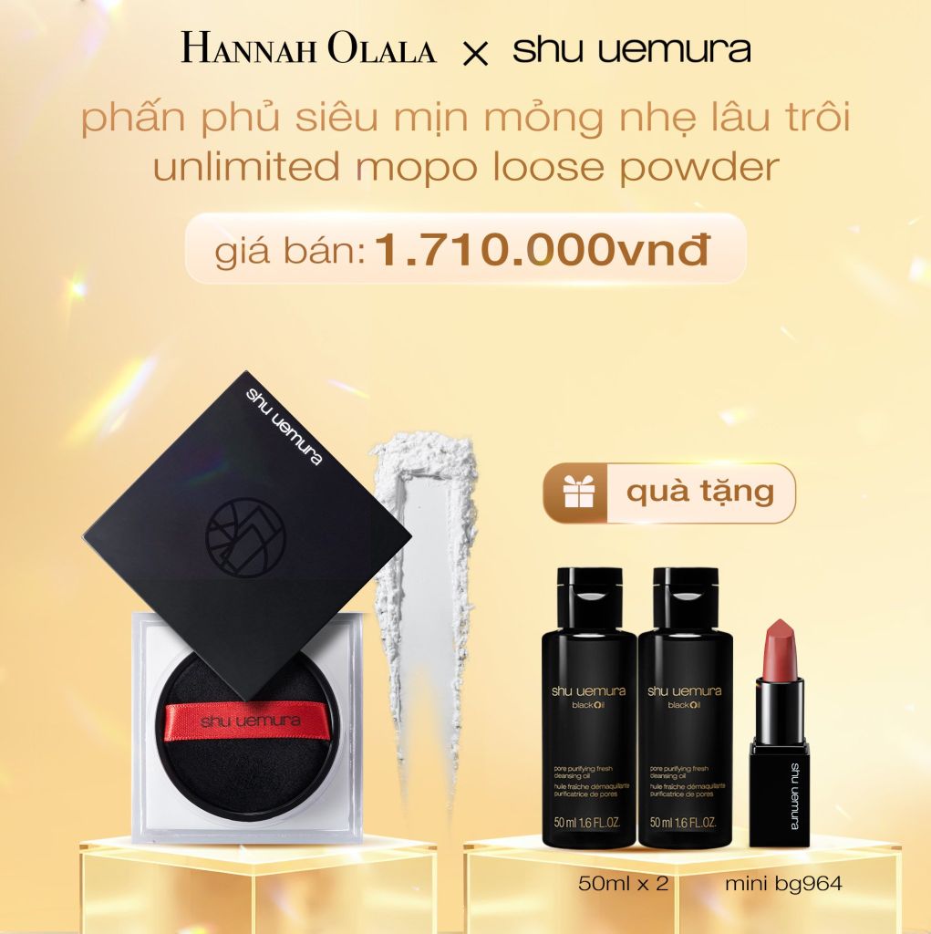  DEAL 10: PHẤN PHỦ DẠNG BỘT MỎNG NHẸ CỐ ĐỊNH LỚP NỀN SHU UEMURA UNLIMITED MOPO FIXING LOOSE POWDER 15G 