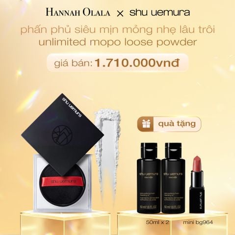  DEAL 10: PHẤN PHỦ DẠNG BỘT MỎNG NHẸ CỐ ĐỊNH LỚP NỀN SHU UEMURA UNLIMITED MOPO FIXING LOOSE POWDER 15G 