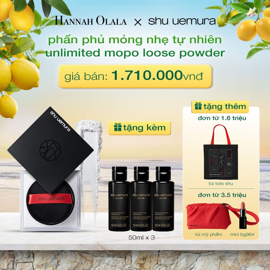  PHẤN PHỦ DẠNG BỘT MỎNG NHẸ CỐ ĐỊNH LỚP NỀN SHU UEMURA UNLIMITED MOPO FIXING LOOSE POWDER 15G - A1459 