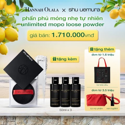  PHẤN PHỦ DẠNG BỘT MỎNG NHẸ CỐ ĐỊNH LỚP NỀN SHU UEMURA UNLIMITED MOPO FIXING LOOSE POWDER 15G - A1459 