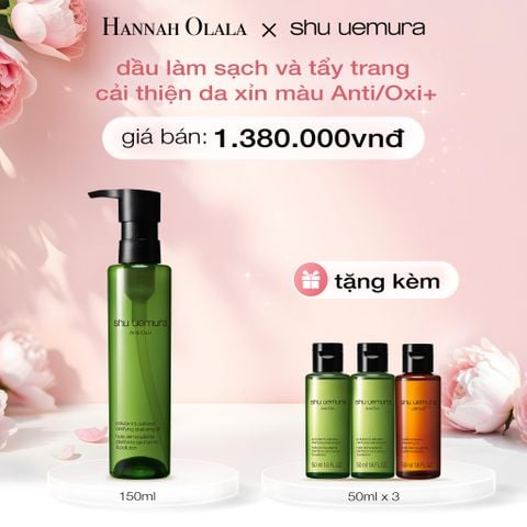  E482: DEAL 4: DẦU LÀM SẠCH VÀ TẨY TRANG SHU UEMURA ANTI/OXI+ CLEANSING OIL 150ML (RENO) 