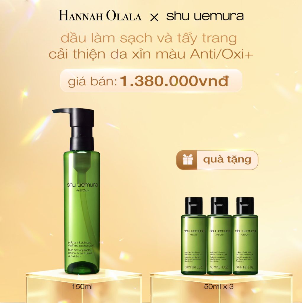  DEAL 6: DẦU LÀM SẠCH VÀ TẨY TRANG SHU UEMURA ANTI/OXI+ CLEANSING OIL 150ML (RENO) 