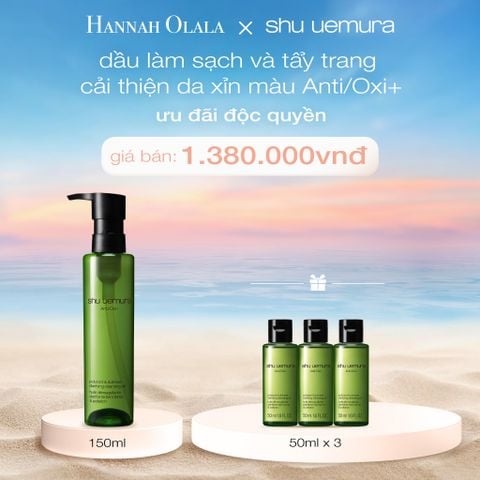  C443_DEAL 3  : DẦU LÀM SẠCH VÀ TẨY TRANG SHU UEMURA ANTI/OXI+ CLEANSING OIL 150ML (RENO) 
