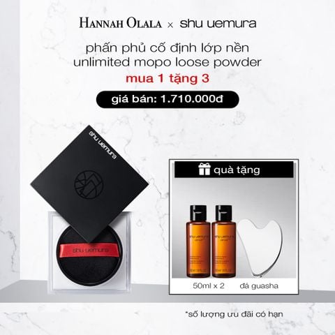  DEAL 8: PHẤN PHỦ DẠNG BỘT MỎNG NHẸ CỐ ĐỊNH LỚP NỀN SHU UEMURA UNLIMITED MOPO FIXING LOOSE POWDER 15G 