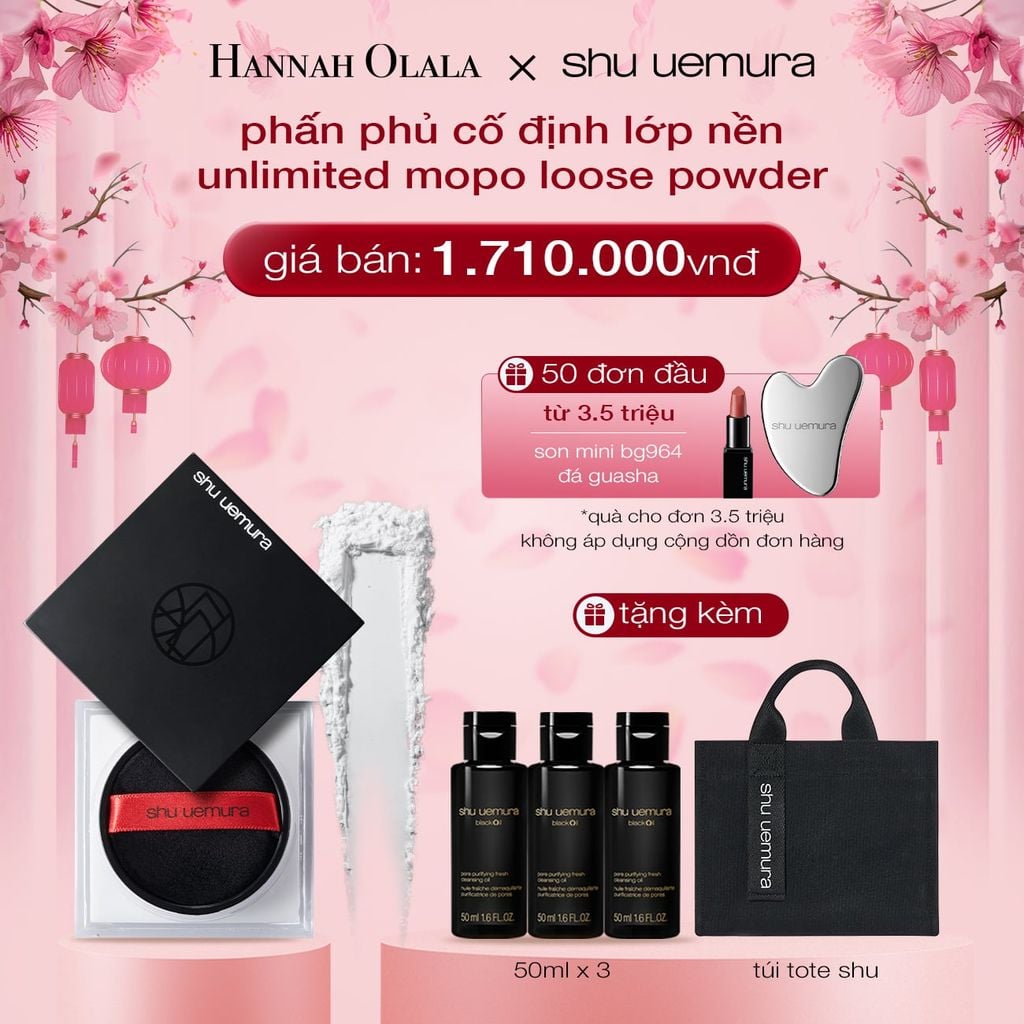  DEAL 6: PHẤN PHỦ DẠNG BỘT MỎNG NHẸ CỐ ĐỊNH LỚP NỀN SHU UEMURA UNLIMITED MOPO FIXING LOOSE POWDER 15G 