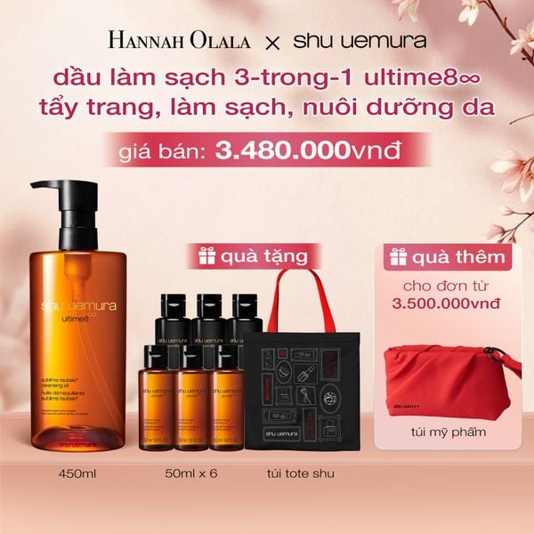  DẦU LÀM SẠCH VÀ TẨY TRANG CAO CẤP SHU UEMURA ULTIME8∞ SUBLIME TSUBAKI CLEANSING OIL RENO 450ML - A976 