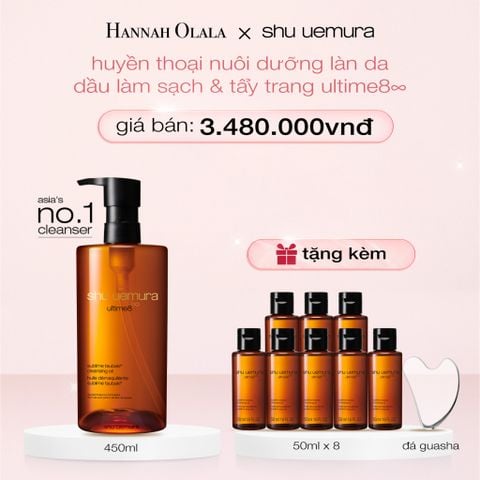  E279_DEAL 1: DẦU LÀM SẠCH VÀ TẨY TRANG CAO CẤP SHU UEMURA ULTIME8∞ SUBLIME TSUBAKI CLEANSING OIL RENO 450ML 