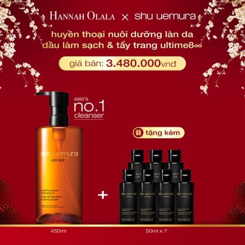  DEAL 1: DẦU LÀM SẠCH VÀ TẨY TRANG CAO CẤP SHU UEMURA ULTIME8∞ SUBLIME TSUBAKI CLEANSING OIL RENO 450ML 