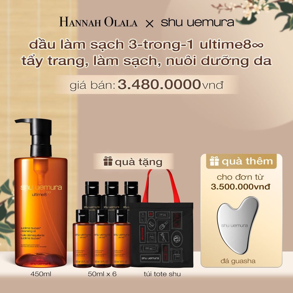  DẦU LÀM SẠCH VÀ TẨY TRANG CAO CẤP SHU UEMURA ULTIME8∞ SUBLIME TSUBAKI CLEANSING OIL RENO 450ML - A676 