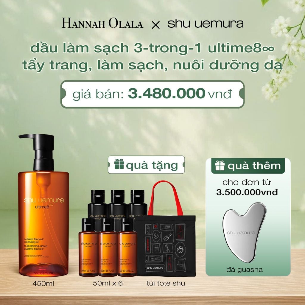  DẦU LÀM SẠCH VÀ TẨY TRANG CAO CẤP SHU UEMURA ULTIME8∞ SUBLIME TSUBAKI CLEANSING OIL RENO 450ML - A676 
