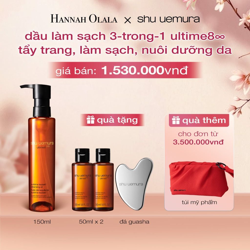  DẦU LÀM SẠCH VÀ TẨY TRANG CAO CẤP SHU UEMURA ULTIME8∞ SUBLIME TSUBAKI CLEANSING OIL RENO 150ML - A977 