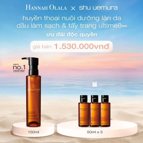  C442_DEAL 2  : DẦU LÀM SẠCH VÀ TẨY TRANG CAO CẤP SHU UEMURA ULTIME8∞ SUBLIME TSUBAKI CLEANSING OIL RENO 150ML 