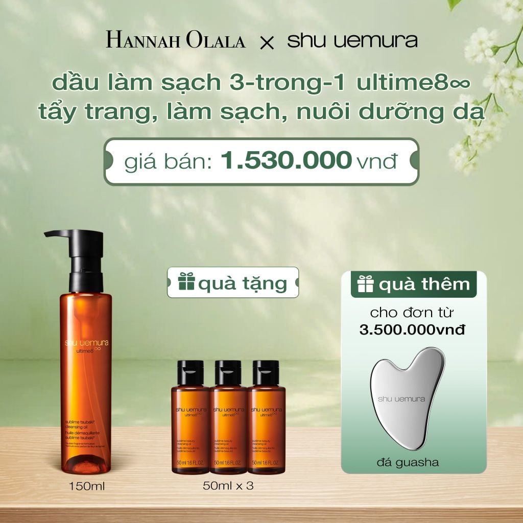  DẦU LÀM SẠCH VÀ TẨY TRANG CAO CẤP SHU UEMURA ULTIME8∞ SUBLIME TSUBAKI CLEANSING OIL RENO 150ML - A677 