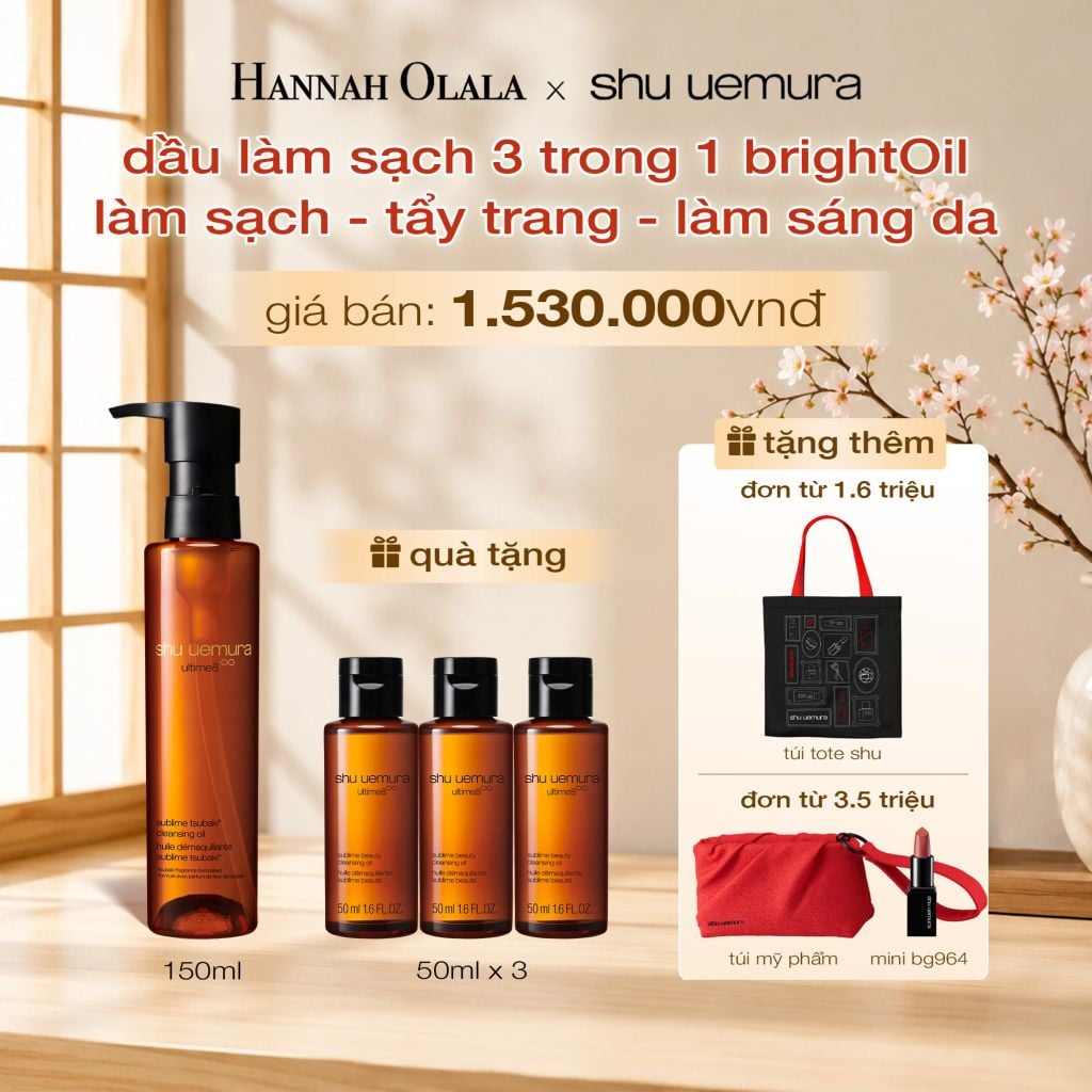  DẦU LÀM SẠCH VÀ TẨY TRANG CAO CẤP SHU UEMURA ULTIME8∞ SUBLIME TSUBAKI CLEANSING OIL RENO 150ML 