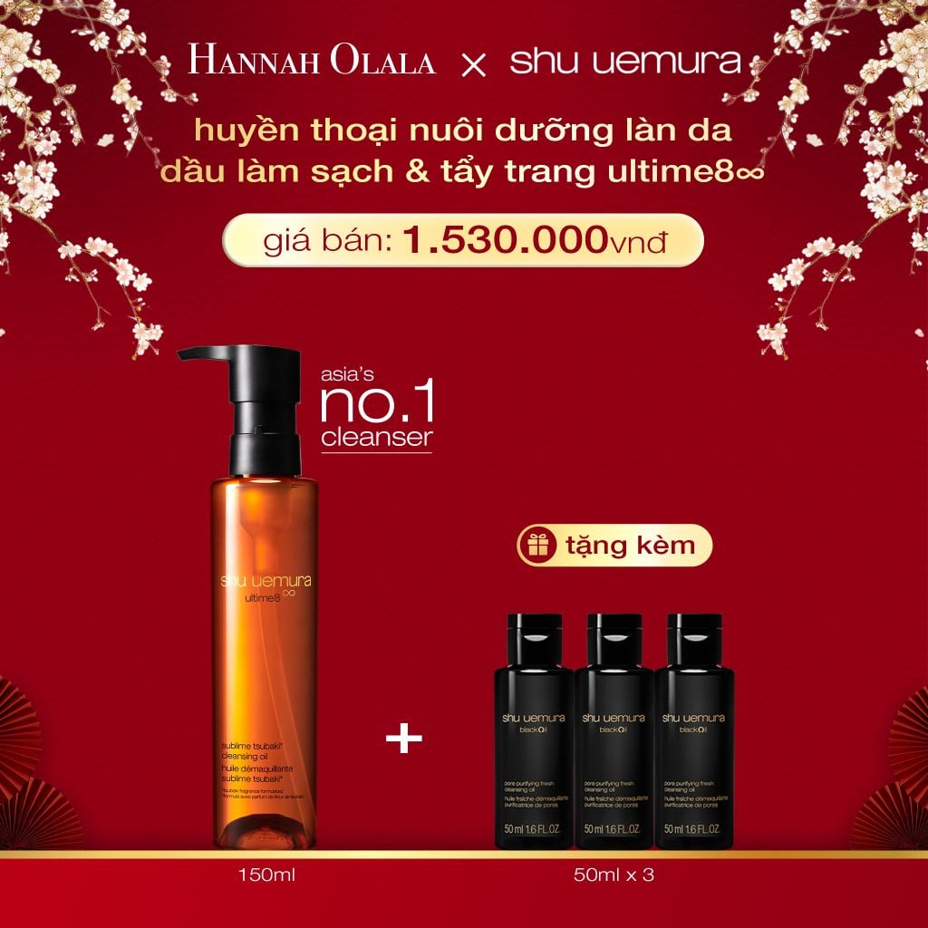  DEAL 2: DẦU LÀM SẠCH VÀ TẨY TRANG CAO CẤP SHU UEMURA ULTIME8∞ SUBLIME TSUBAKI CLEANSING OIL RENO 150ML 