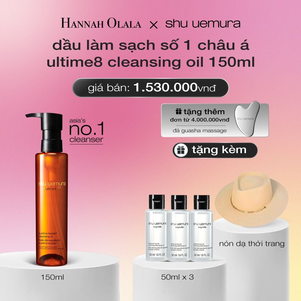  DẦU LÀM SẠCH VÀ TẨY TRANG CAO CẤP SHU UEMURA ULTIME8∞ SUBLIME TSUBAKI CLEANSING OIL RENO 150ML_A533 